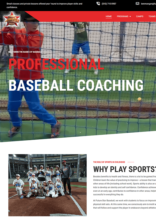 Baseball Coaching Website
